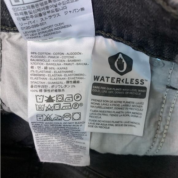 Levi’s Wedgie Skinny Washed Black Button‎ fly  size 26 - Picture 8 of 9